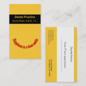 歯医者の口腔気にアポイントメントカード 予約カード (正面/裏面)