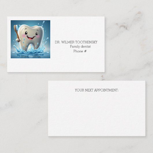 "歯医者の名刺" 名刺 (正面/裏面)