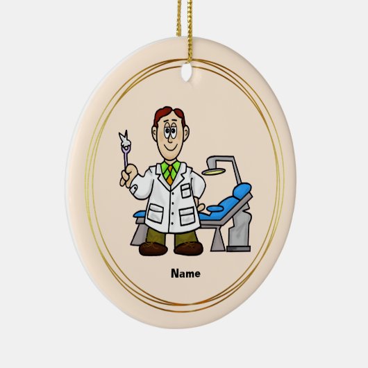 歯医者の名前を持つ歯医者の日のオーナメント セラミックオーナメント (右)