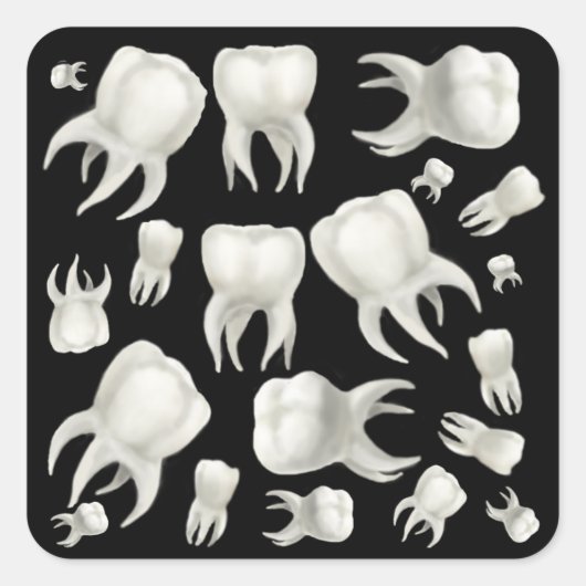 歯医者の夢の歯シール スクエアシール (正面)