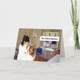 歯医者の少女カードへの最初の訪問 サンキューカード