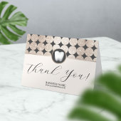 歯医者の幾何学的金ゴールド歯科医院ありがとう サンキューカード