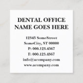 歯医者の広場 スクエア名刺 (裏面)