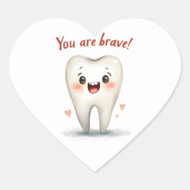 歯医者の患者に対するステッカー ハートシール