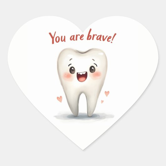 歯医者の患者に対するステッカー ハートシール (正面)