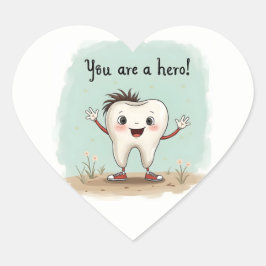 歯医者の患者に対するステッカー ハートシール