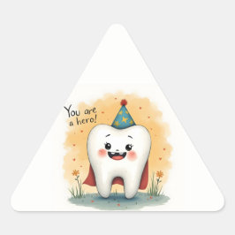 歯医者の患者に対するステッカー 三角形シール