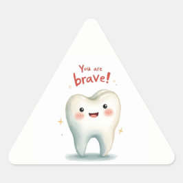 歯医者の患者に対するステッカー 三角形シール