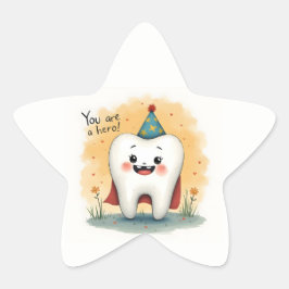 歯医者の患者に対するステッカー 星シール