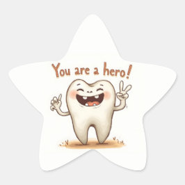 歯医者の患者に対するステッカー 星シール