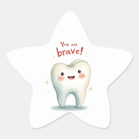歯医者の患者に対するステッカー 星シール (正面)