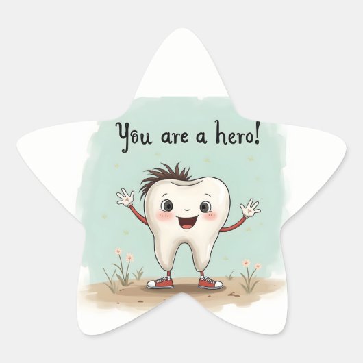 歯医者の患者に対するステッカー 星シール (正面)