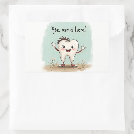 歯医者の患者に対するステッカー 長方形シール (バッグ)