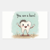 歯医者の患者に対するステッカー 長方形シール (正面)