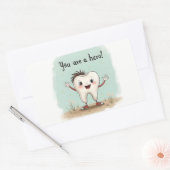 歯医者の患者に対するステッカー 長方形シール (封筒)