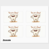 歯医者の患者に対するステッカー 長方形シール (シート)