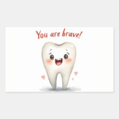 歯医者の患者に対するステッカー 長方形シール (正面)