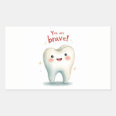 歯医者の患者に対するステッカー 長方形シール (正面)