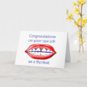 歯医者の新しいご就職おめでとうございます カード (黄色い花)