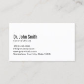 歯医者の明るい歯モダンデンタルケア 名刺 (裏面)