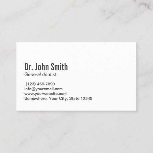 歯医者の明るい歯モダンデンタルケア 名刺 (裏面)