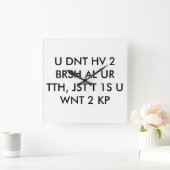 歯医者の時計文字の略カッコいい壁10代の スクエア壁時計 (ホーム)