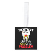 歯医者の根管 – 歯腔パン キューブオーナメント (正面)