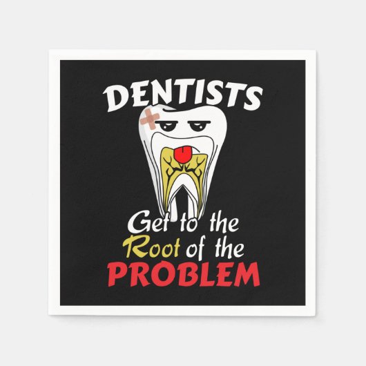 歯医者の根管 – 歯腔パン スタンダードカクテルナプキン (正面)