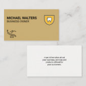 歯医者の椅子 |歯のロゴ 名刺 (正面/裏面)