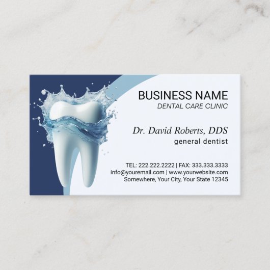 歯医者の歯と水海軍デンタルケアアポイントメント 予約カード (正面)