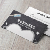 歯医者の歯と泡チョークボードデンタルケア 予約カード