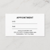 歯医者の歯と泡チョークボードデンタルケア 予約カード (裏面)