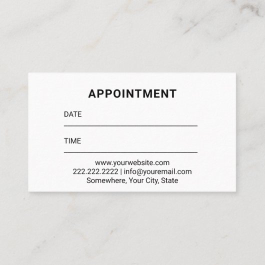 歯医者の歯と泡チョークボードデンタルケア 予約カード (裏面)