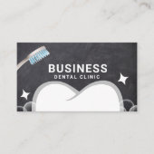 歯医者の歯と泡チョークボードデンタルケア 予約カード (正面)