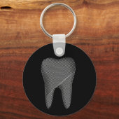 歯医者の歯のグラフィック キーホルダー (正面)