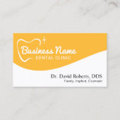 歯医者の歯のタイポグラフィモダン金ゴールドデンタルケア 予約カード (正面)