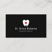 歯医者の歯のハートロゴプロフェッショナルデンタルケア 名刺 (正面)