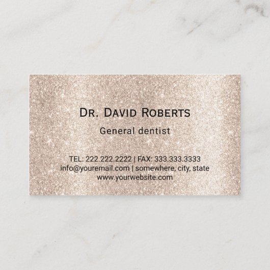 歯医者の歯のハートロゴラグジュアリーデンタルケア 名刺 (裏面)