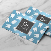 歯医者の歯のパタモダンーン青デンタルケア 名刺