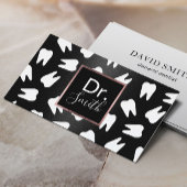 歯医者の歯のパターン現代の黒い歯科治療 名刺