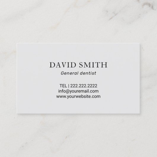 歯医者の歯のパターン現代の黒い歯科治療 名刺 (裏面)