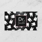 歯医者の歯のパターン現代の黒い歯科治療 名刺 (正面)
