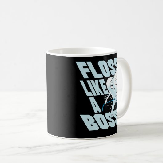 歯医者の歯のボスのように浮く コーヒーマグカップ (正面右)