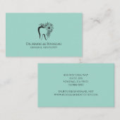 歯医者の歯のロゴグリーン歯科医院 名刺 (正面/裏面)