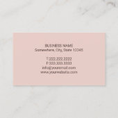 歯医者の歯のロゴネイビーブルー赤面ピンク歯科 名刺 (裏面)