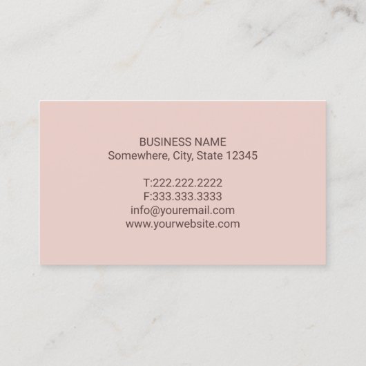 歯医者の歯のロゴネイビーブルー赤面ピンク歯科 名刺 (裏面)