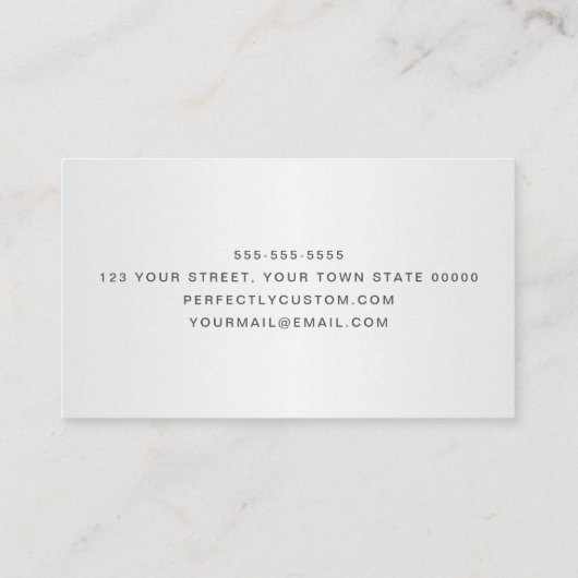 歯医者の歯のロゴモダンの薄い灰色のグラデーション 名刺 (裏面)