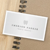 歯医者の歯のロゴモダンの薄い灰色のグラデーション 名刺