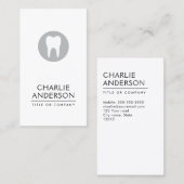 歯医者の歯のロゴ垂直ミニマモダンリスト 名刺 (正面/裏面)