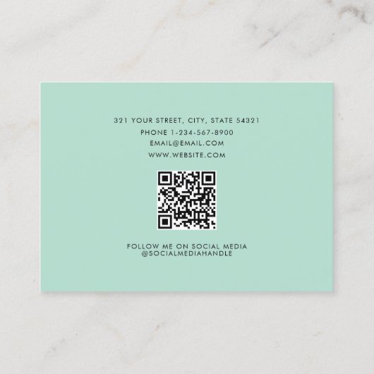 歯医者の歯のロゴ歯科QRコードソーシャルメディア 名刺 (裏面)